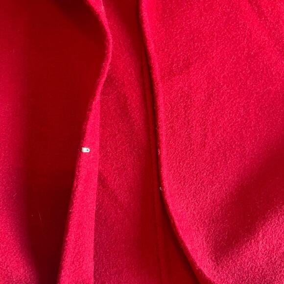 Valerie Stevens Blazer Womens L Red Wool Angora Cashmere Single Hook Open Front - Picture 3 of 8